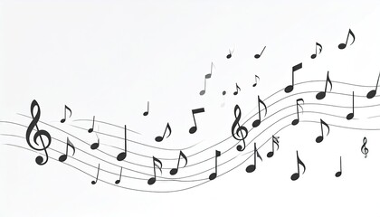 Abstract Musical Notes Background