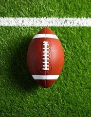 American football on a field