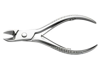 Closeup of nail clipper isolated on transparent background for manicure and pedicure
