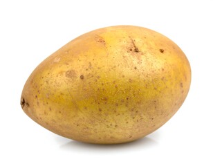 Single potato, light yellow, spots