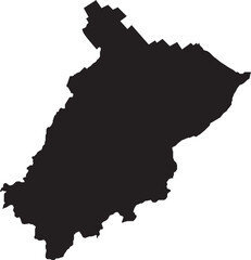 Obraz premium Perm Krai of Russia Map Silhouette