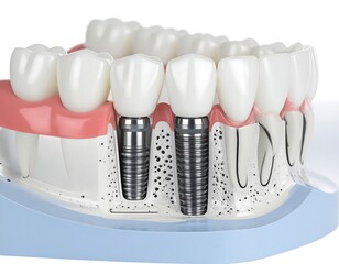 3D dental model of dental implants