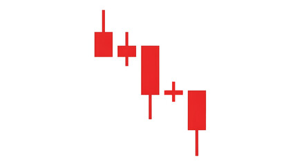 single vector of candlestick down PNG