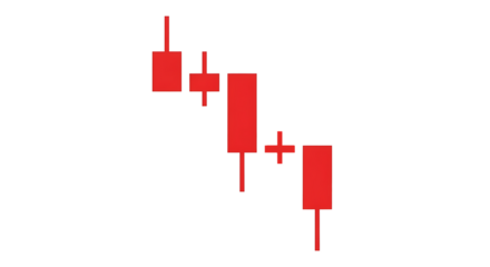 single vector of candlestick down PNG