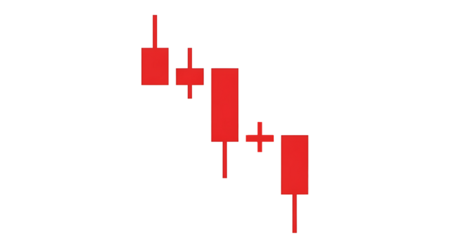 single vector of candlestick down PNG