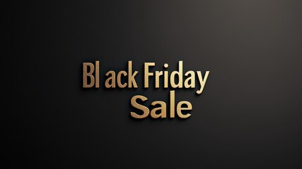 Obraz premium An elegant black background featuring the words black friday sale in sparkling gold letters, creating a luxurious and festive atmosphere for holiday shopping