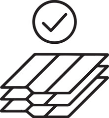 Check Mark Stack Layers A Symbol of Approval and Organized Structure