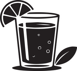 Refreshing citrus beverage illustration A vector artwork of a fruit drink for summer enjoyment