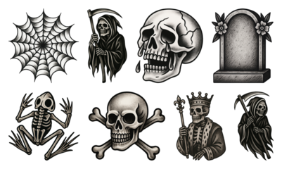 Vintage gothic tattoo designs