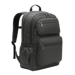 Black backpack isolated isolated PNG with Transparent Background