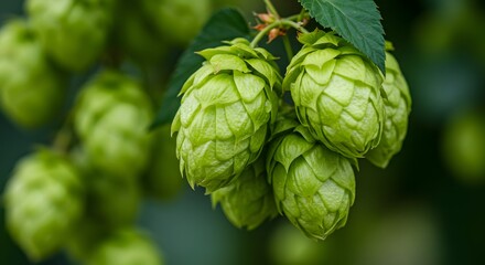 Obraz premium Hop cones close up