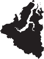 Fototapeta premium Yamalo-Nenets Autonomous Okrug of Russia Map Silhouette