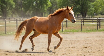 Fototapeta premium Horse running outdoor