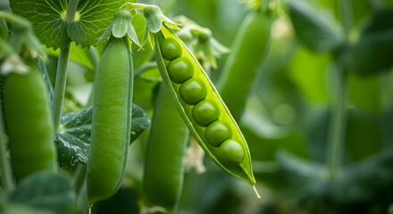Green pea pods