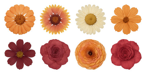 Vibrant floral variety display