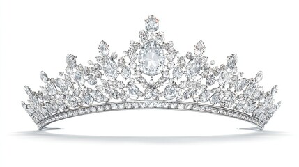Elegant tiara with numerous sparkling gems