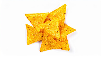 Tortilla Chips: A vibrant assortment of perfectly golden tortilla chips, capturing the inviting essence of snack time and culinary delight. 