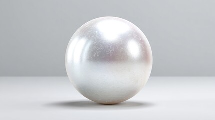 Lustrous orb resting atop a flat surface, reflecting light