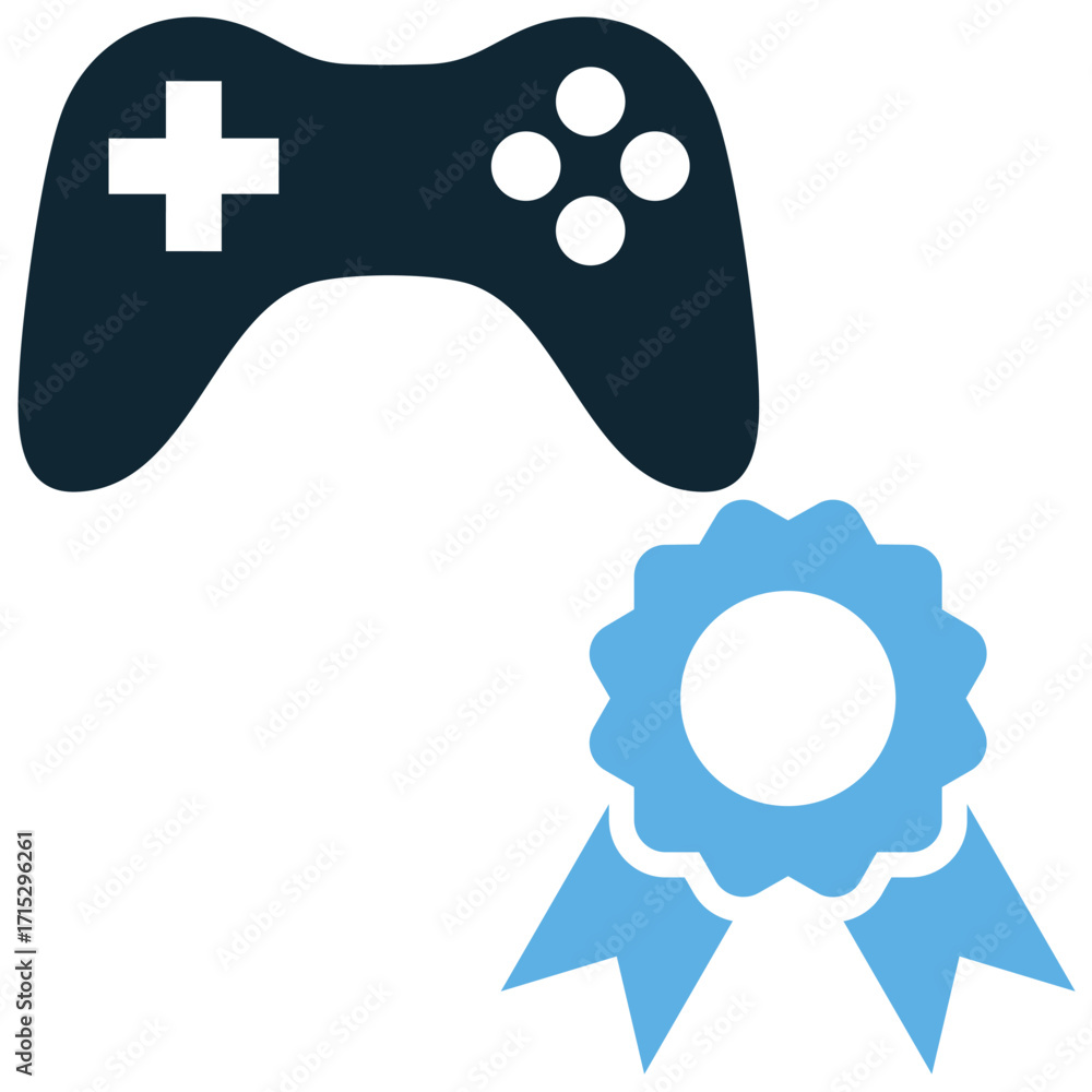 Poster game quality icon vector. ideal for gaming, apps, and entertainment themes. a simple, clear symbol r