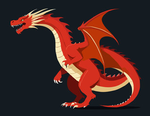 detailed and realistic dragon vector image