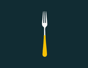 comic style vector fork image for graphic design