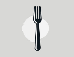 comic style vector fork image for graphic design