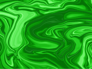 Dynamic abstract art with fluid swirls of emerald, lime, and forest green, creating a vibrant, marbled texture.