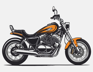 Cool motorcycle vector art for graphic design