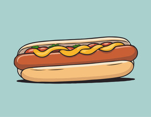 hotdog vector art for design needs