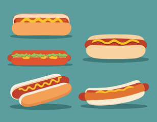 hotdog vector art for design needs