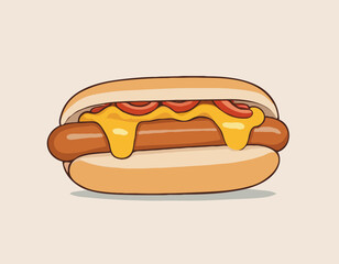 hotdog vector art for design needs