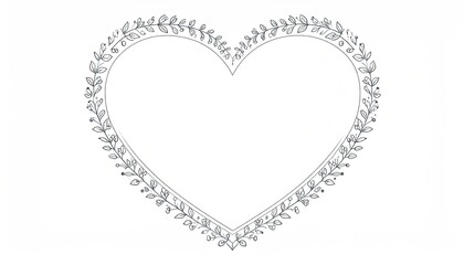 Gold Heart Border Invitation Template