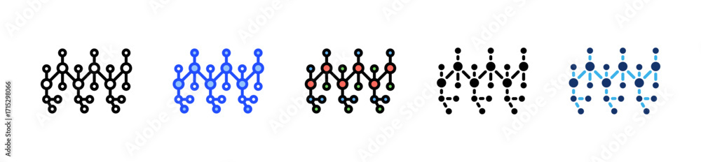 Poster c6h12o6 glucose icon collection with multiple styles