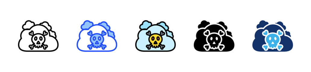 Co Carbon Monoxide Icon Collection With Multiple Styles