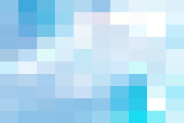 Light blue and white pixelated squares with bright accents
