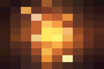 Pixelated abstract glowing light in warm tones mosaic