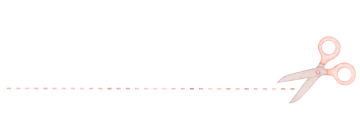 scissors watercolor illustration