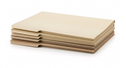 Organized stack of beige file folders ready for important documents and business records