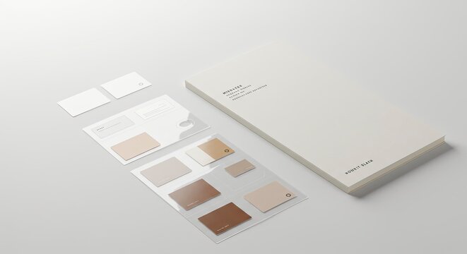 Minimalist Branding Identity Mockup with Neutral Color Palette