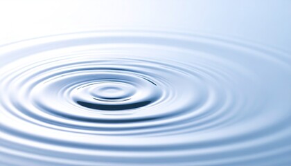 Water Droplet Ripples Light Blue Background