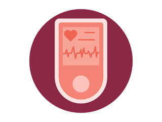 Pulse oximeter icon. Medical symbol icon sign vector. Solid vector icons. Flat illustration concept.