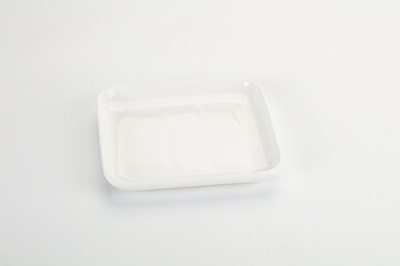 White ceramic empty plate dishware
