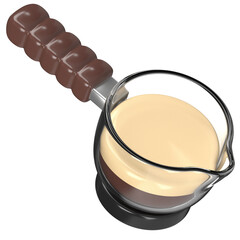 3D coffee milk jug cream ingredient drink icon design