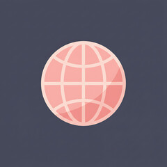 Minimalist Globe Icon for Global Communication
