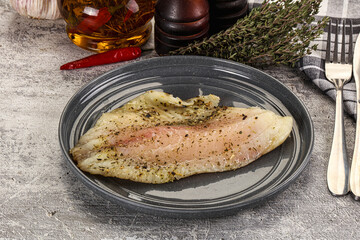 Baked tilapia fish with spices