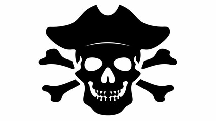 Bold pirate skull with crossbones, a symbol of adventure and rebellion for designs and artistic projects