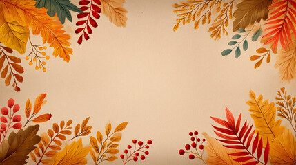 Autumn leaves background fall foliage design seasonal thanksgiving art