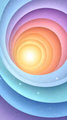 Vibrant Spiral Pattern With Warm Colors and Calming Shades in a Circular Gradient Design