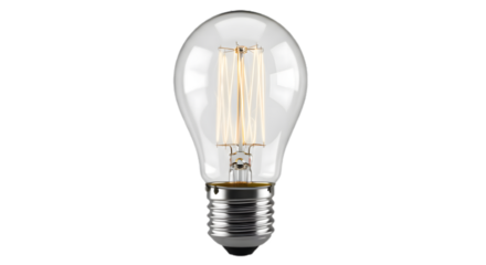 Retro LED Filament Bulb Glowing in Dark Creative Illumination