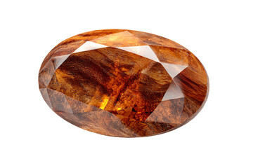 a large brown diamond on a white surface